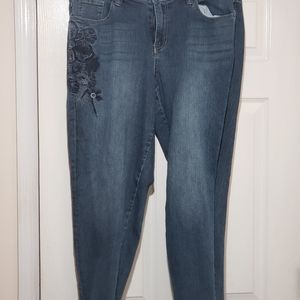 Lane Bryant Skinny Jeans with Floral Detail